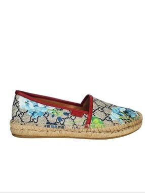 Gucci GG Supreme Blooms Floral Canvas Espadrille Flats